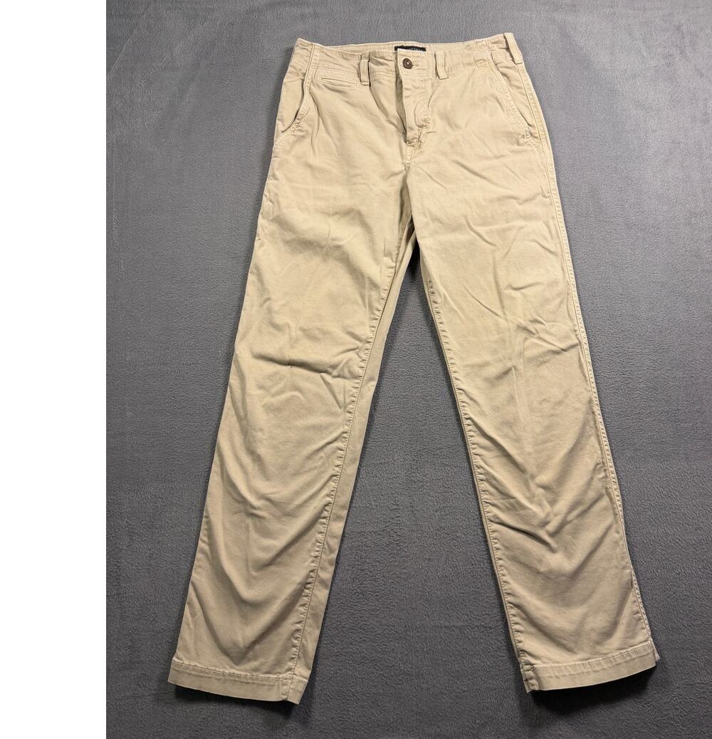 American Eagle Pants Mens 29x32 Tan Khaki Chino‎ Straight Leg Stretch Casual